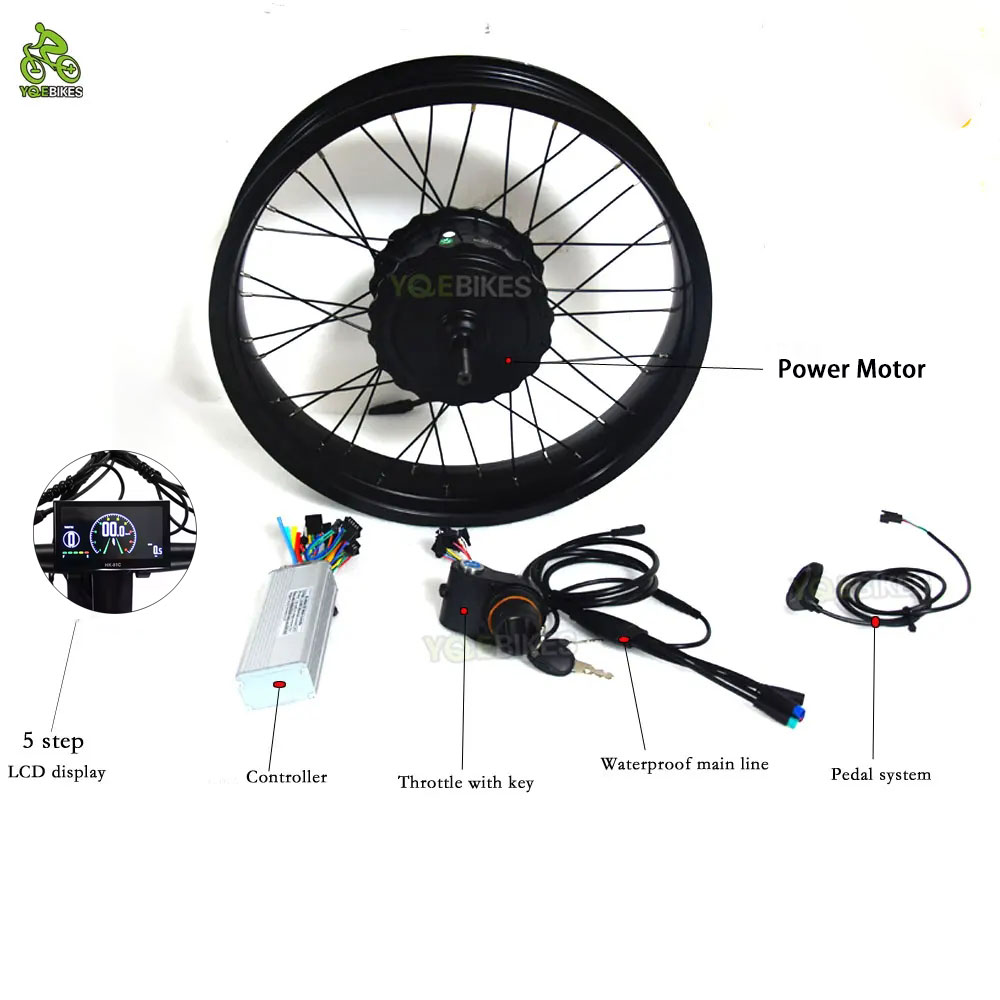 Fat Tire Ebike Conversion Kit 2000W - Accesorios para bicicleta eléctrica de 20