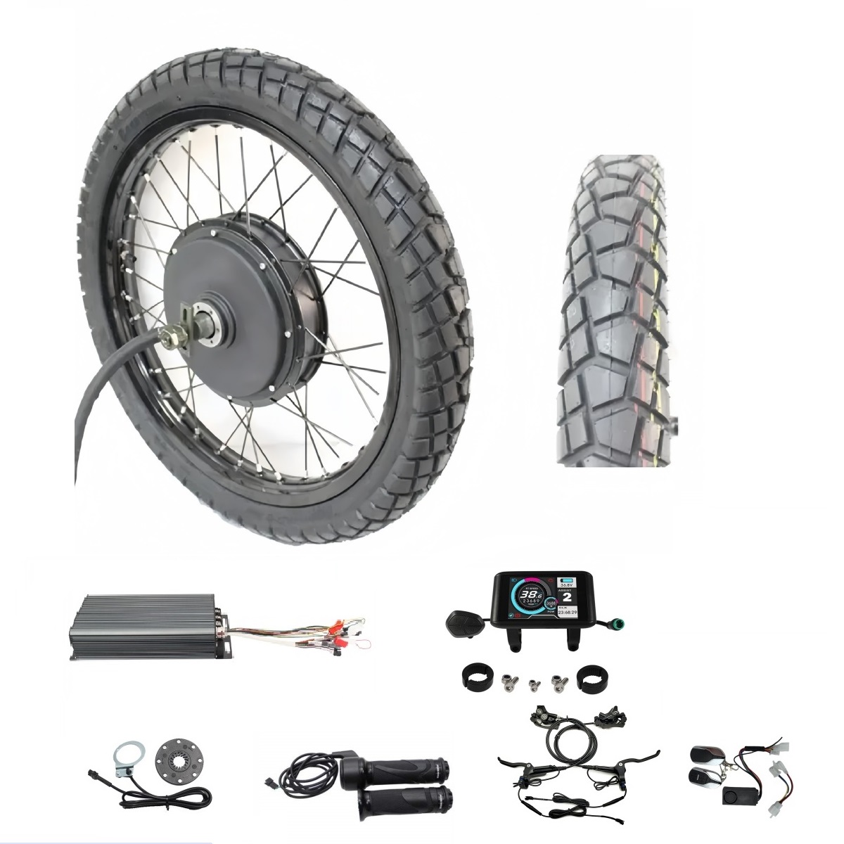 Kit de conversión de rueda tra - 72V 5000W Hub Motor Kit reseña y precio